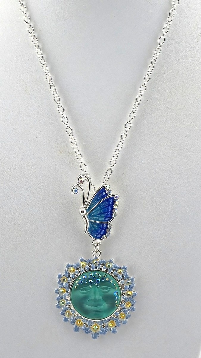 Collana Due Fili Catena Forzatina Diamantata Con Crystal Neri E Stelle Plain Pendenti In ARGENTO 925 Galvanica Rodio