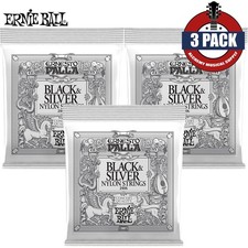 3-PACK Ernie Ball 2406 Ernesto Palla Black/Silver Classical Guitar Strings