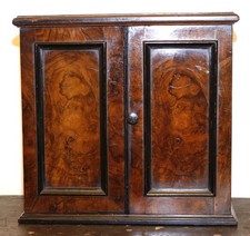 ANTIQUE COLLECTORS WALNUT CABINET WITH FIVE DRAWERS