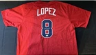 Javy Lopez Autographed/Signed Atlanta Red Baseball Jersey JSA COA