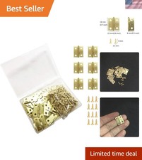 50 Antique Brass Hinges for Jewelry Boxes  Models with 200 Matching Screws
