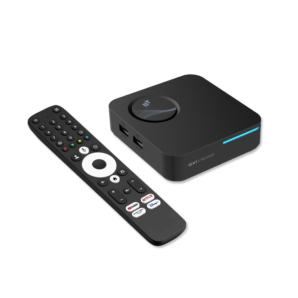 RockTek GX1 Streamer UHD 4K Google TV 12 & Netflix 4K Certified 4GB RAM & 32GB