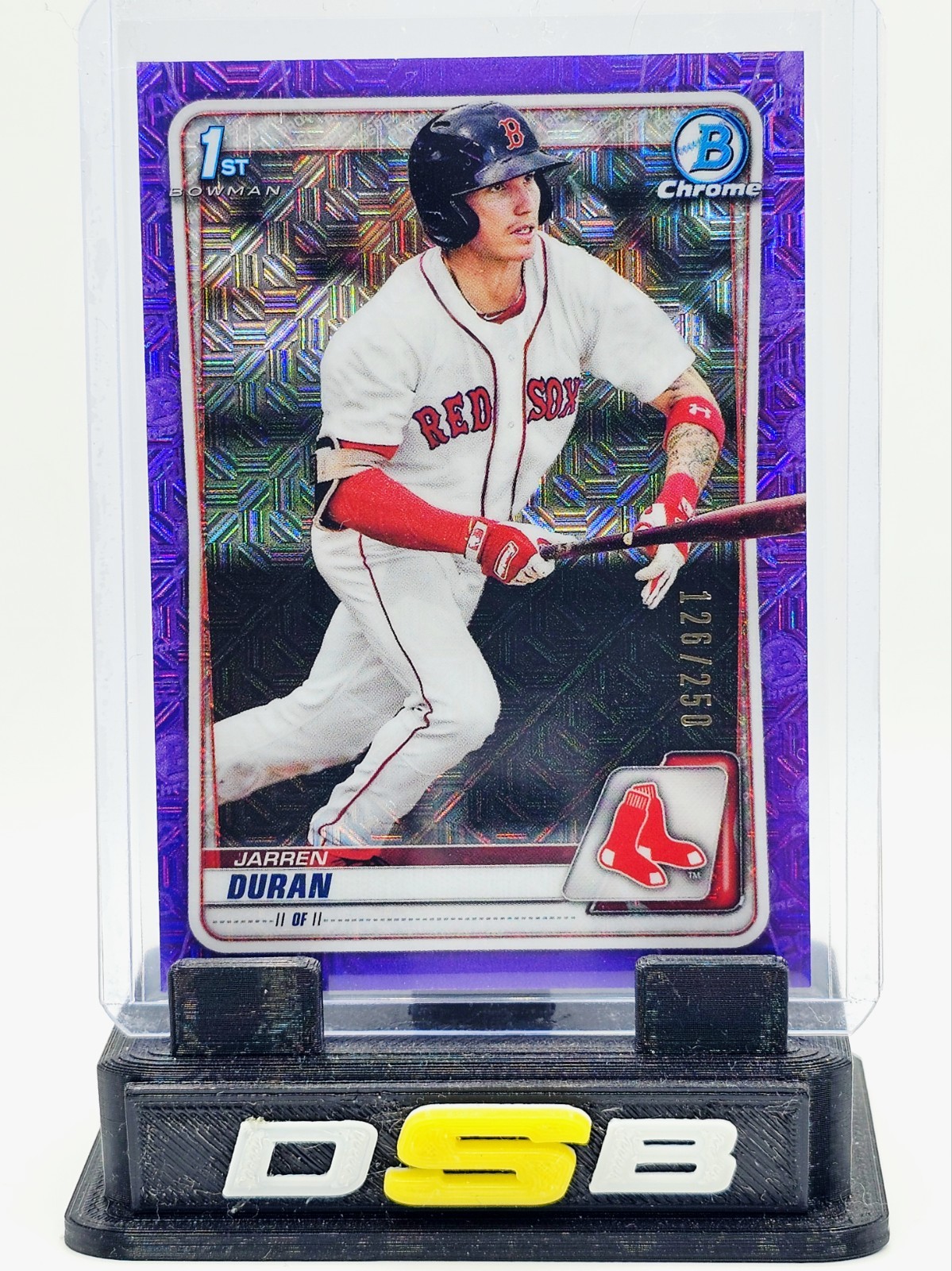 2020 1st Bowman Chrome Jarren Duran Purple Refractor /250 BCP144 Rookie Red Sox