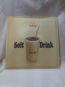 Vintage 1970s Mcdonalds 3D Translite Soft Drink Pop Coke Mh2