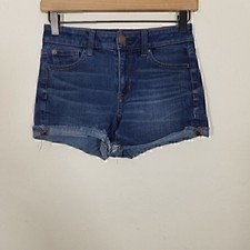 American Eagle Hi-Rise Shortie 360 Super Stretch Jean Shorts Size 0