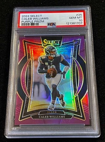 2024 Panini Select Caleb Williams Purple Prizm Concourse #25 PSA 10 GEM MINT /75
