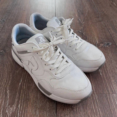 Rieker Herren Sneaker Sportschuh EU 43 Weiß/Grau Low Top Schnürung Logo
