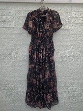 New Torrid Maxi Crinkle Chiffon Ruffle Neckline Dress Women's US Size 00