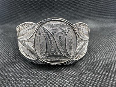 Handmade 925 Sterling Silver  Bracelet Hand Bangle cuff style