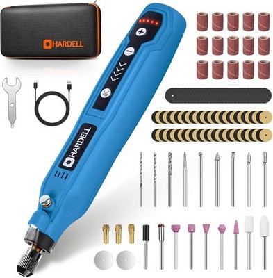 HARDELL Cordless Rotary Tool, 5 Variable Speed Mini Tool Mini, Blue 
