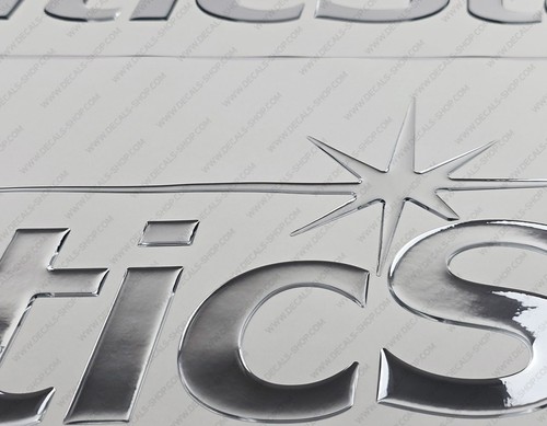 NAUTICSTAR BOAT LOGO CHROME RAISED DOMED 3D DECALS STICKERS 27" x 7.2 ...