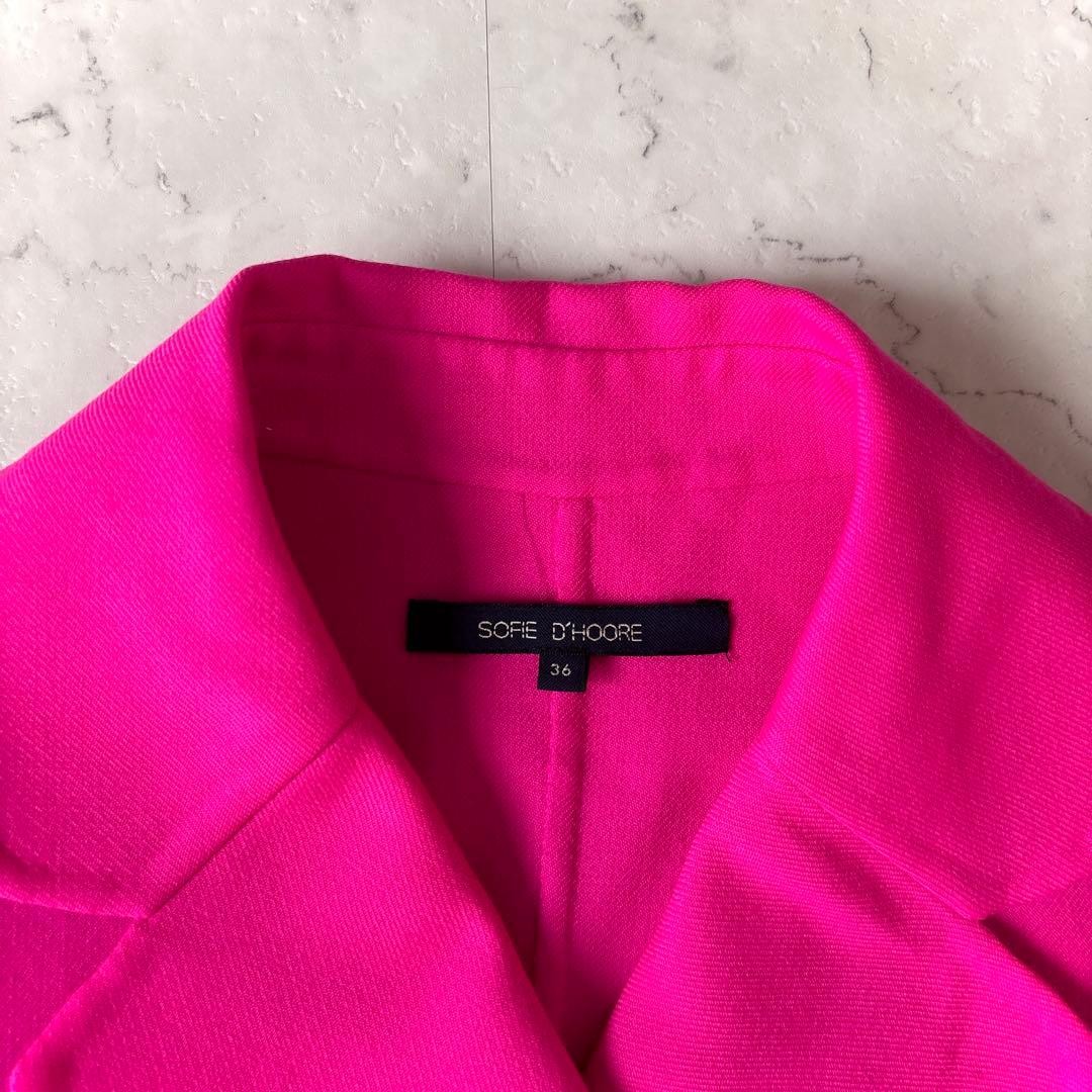 SOFIE D'HOORE Wool Double Tailored Jacket Pink 36 - image 8