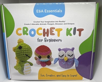 Crochet Kit for Beginners Kids, 3 Adorable Animals  with Videos MSRP $49.99