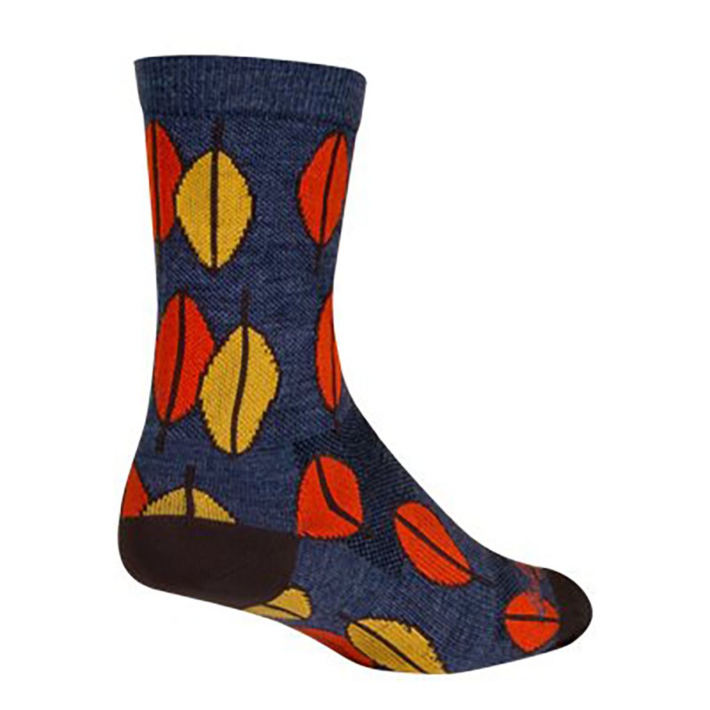Sockguy Leaves Wool Socks Mens Athletic 5-9 BlueRedYellow 4790₽