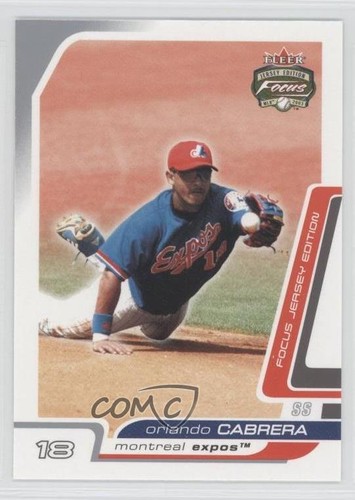 2003 Fleer Focus Jersey Edition Orlando Cabrera #142 card