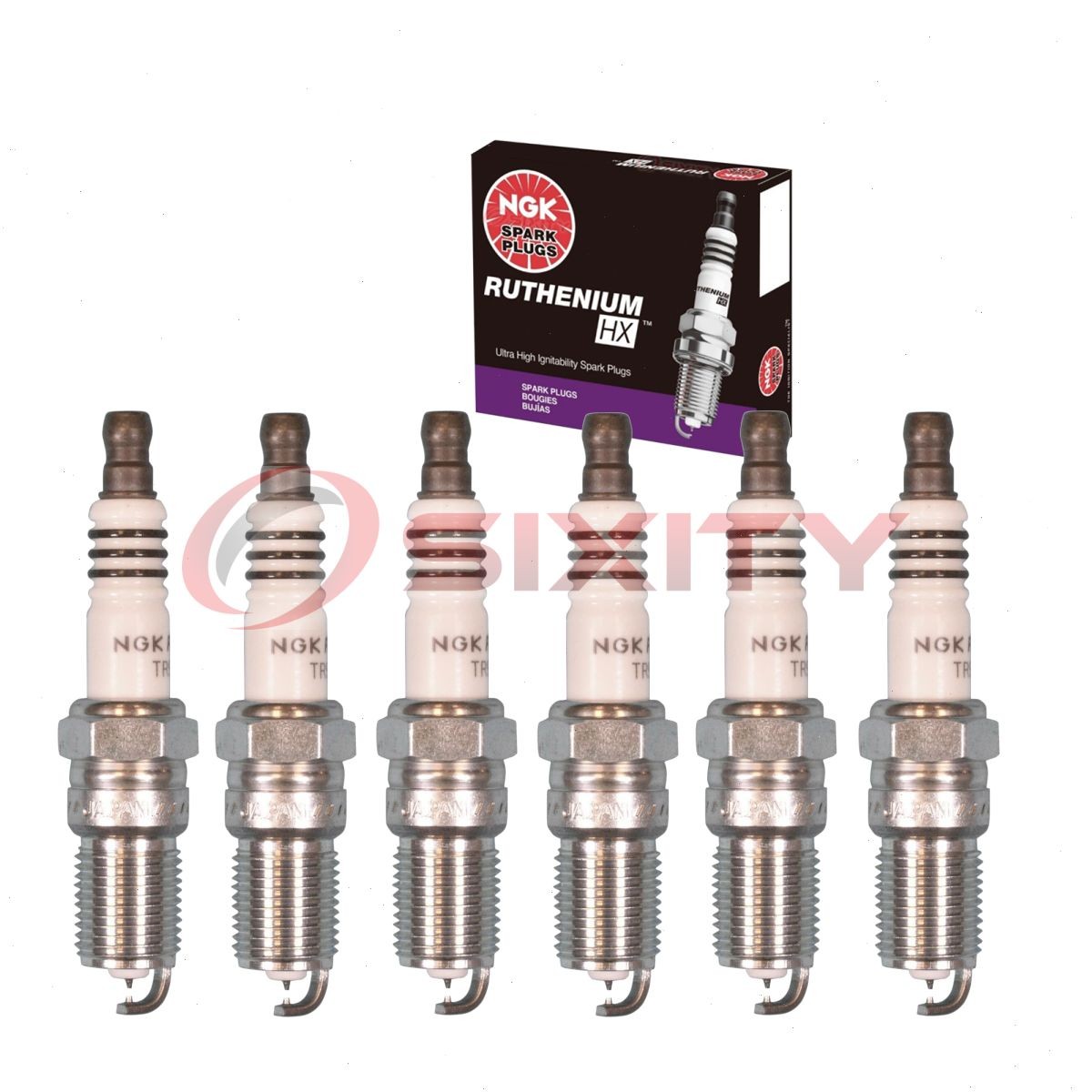 6 pcs NGK Ruthenium HX Spark Plugs for 1999-2002 Oldsmobile Intrigue 3.5L V6 ht