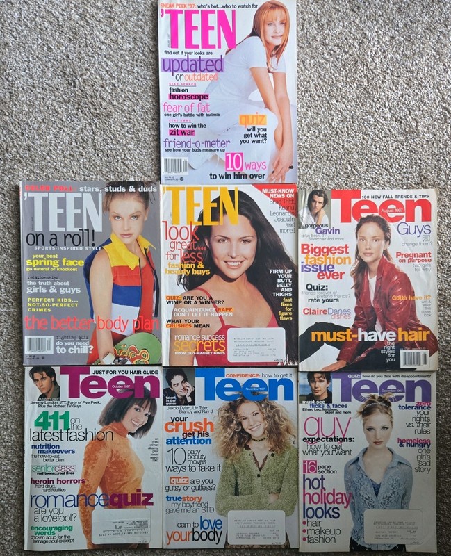 VINTAGE 'TEEN MAGAZINE 1997 LOT OF 7 TEEN -BEAUTY- FASHION CELEBRITY-LIFESTYLE