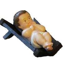 Statua Gesù Bambino Rimovibile per Presepe Set 6,5 Pollici Presepe in Legno 1121