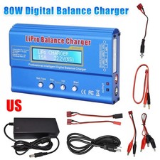 80W Fast Digital Balance Charger for iMAX B6 LCD RC LiPo LiFe NiCD Battery