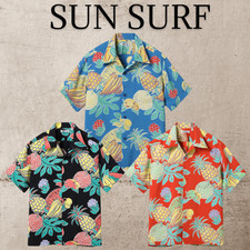 SUN SURF Lot No. SS39415 RAYON HAWAIIAN SHIRT TROPICAL FRUITS Japan New