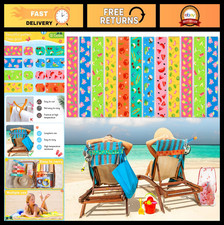12 Pack Beach Towel Clips for Chairs - Elastic Windproof Pool Cruise Essential