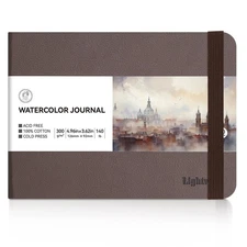 Watercolor Journal 100% Cotton Cold Press Small Watercolor Paper Sketchbook 4...