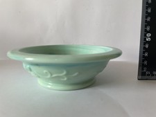 Vintage Avon Jade Ice Green Victoriana Style Bowl Retro Collectible Art Deco MCM