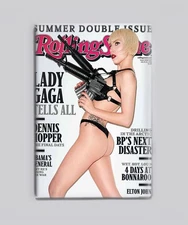 LADY GAGA - TELLS ALL / ROLLING STONE - 2"x3" POSTER MAGNET (retro magazine