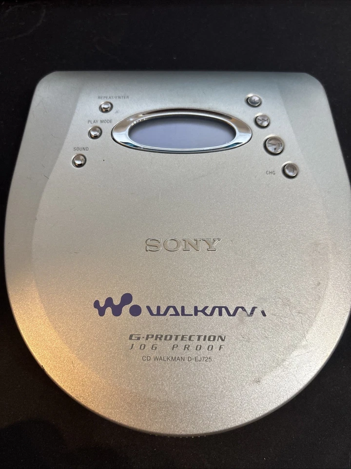 Tragbarer CD Player Sony Discman D-EJ725 Gebraucht Funktionsfähig Silber