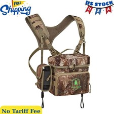 Binocular Harness Chest Pack with Rangefinder Pouch, Bino Harness with Rain Cove