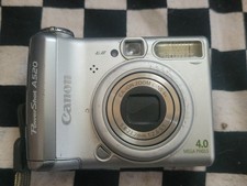 Canon PowerShot A520 4MP Digital Camera CCD 4x Zoom Tested Works