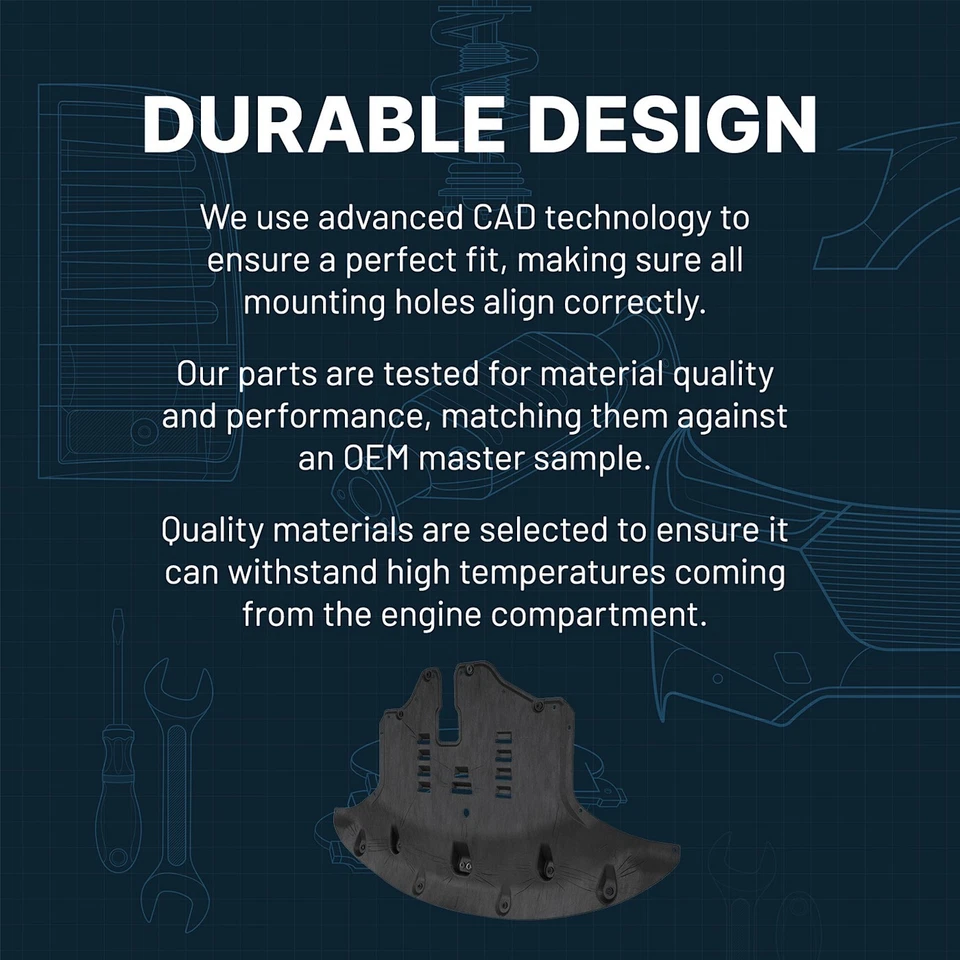 Protector contra salpicaduras de motor para Ford Mustang 2011-2014 protector térmico inferior Foto 2 de 4