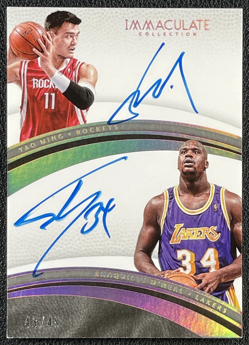 Panini Yao Ming Basketball Autographed Sports Trading Cards