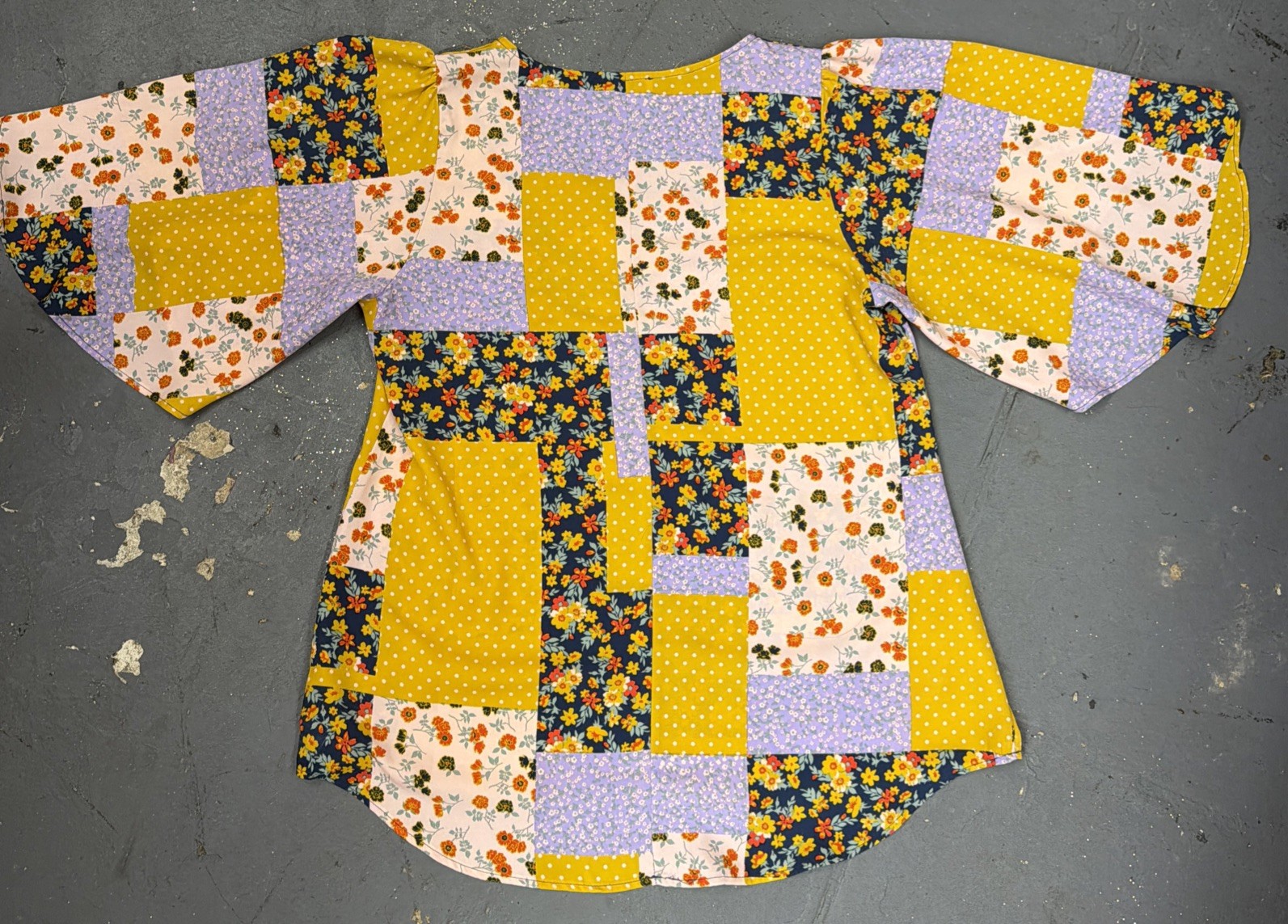 Patchwork Boho Cottagecore Top Women’s Medium Flu… - image 2