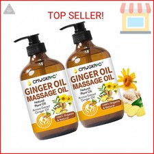 2 Pack Ginger Oil Lymphatic Drainage Massage,Belly Drainage Ginger Oil-Warming T