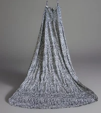 H&M DIVISION MAXI SUNDRESS SMOCKED TOP TIE STRAPS FLOWING BOTTOM SIZE 2