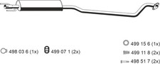 ERNST Mittelschalldämpfer 052207 für ASTRA OPEL CC T98 Caravan 16V F08 F48 F35