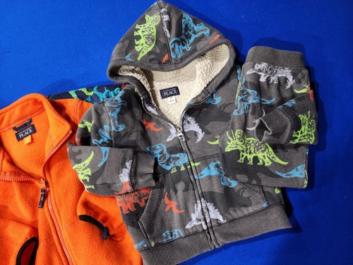 THE CHILDREN' PLACE 5 PC DINOSAUR SET - JACKETS/VEST/HOODIE/MITTENS/PANTS SIZE 4 - Picture 4 of 24