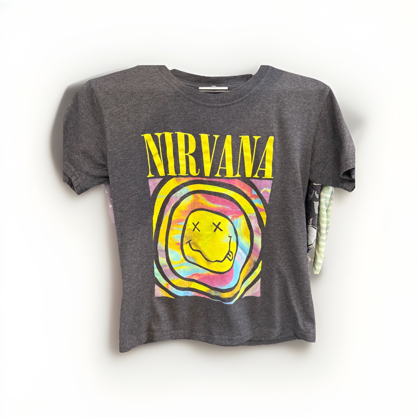 Nirvana Graphic Short Sleeve Black Tie Dye T-Shirt Mens XS
