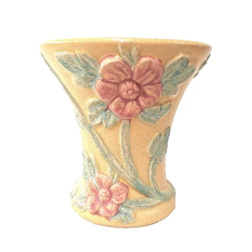 Vintage Hull Pottery Crabapple Floral Vase Matte Glaze Art Pottery USA