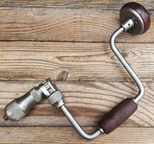 Vintage Lakeside 10" Ratcheting Bit Brace Drill - Hand Drill or Auger - Off Grid