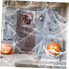 Spider Web Halloween Decoration, Super Stretch Cobwebs Medium, 200 Sq Feet