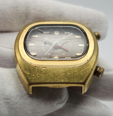 Sears Men's Vintage Mechanical Swiss Made Watch w/ Alarm - READ