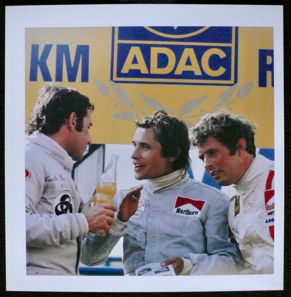 Ferrari Drivers Pace Ickx 1973 Nurburgring 1000k Race Car Photo Print 10.5