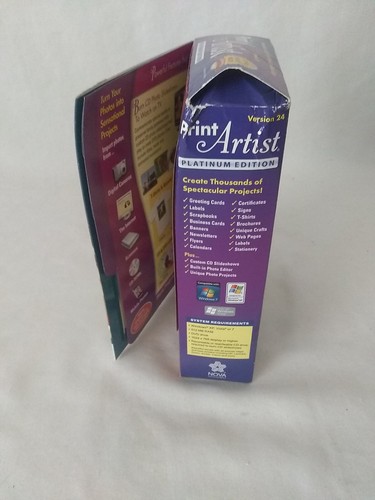 NIB Print Artist Platinum Edition Version 24 - Windows XP, Vista, 7 & 8 DVD - Picture 3 of 8