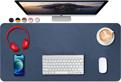 For PU Leather Dual Sided Desk Mat Non-Slip Mouse Pad Office Home 400MM X 800MM
