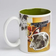 From Frank Big Louie Dog Mug, Sleeping Makes Me Sleepy, 16 ounce