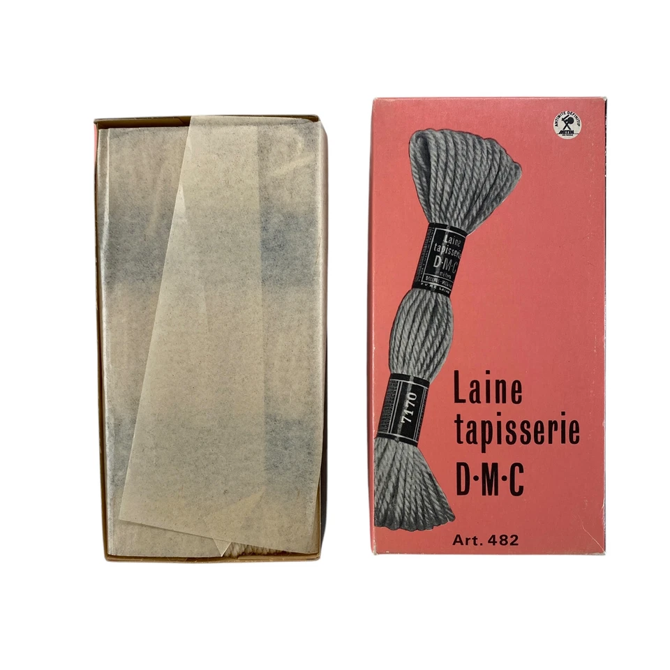 DMC Ecru Embroidery Wool 10 Skeins Original Box Laine Tapisserie Vintage New - Image 3 of 4