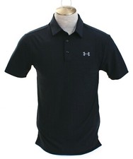 Under Armour Golf UA Playoff Black Short Sleeve Polo Shirt Men's NWT