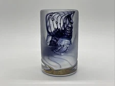 Frost Clear Swirl Design Paperweight Signed J+H 1998 BSG Bornholm Denmark